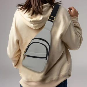Minimalist Sling Bag - Light Grey